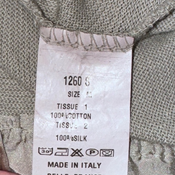 BELLE FRANCE Italian made turtleneck sweater silk tunic women’s size medium - Picture 12 of 15